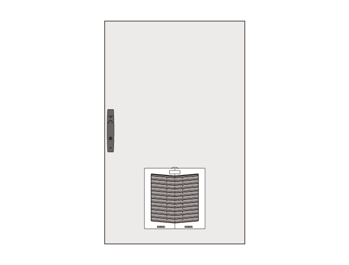 グリル付ドア DPO2 シリーズ DPO2-4260DRGW｜19インチラック｜摂津金属