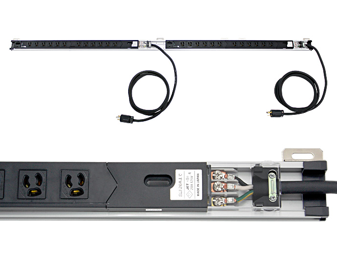 ＦＭ20Ａコンセントバー 19インチラック用 6個口 20Ａ 125Ｖ 20Ａ 安全ブレーカ 電流監視装置付 ＭＲ7861 - 4